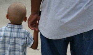 Boy Holding Dad's hand