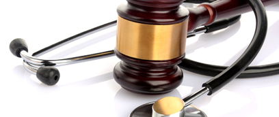 Image of stethoscope and gavel